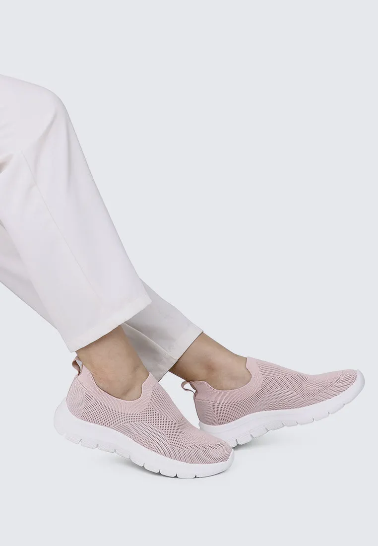 WalkEase Comfy Sneakers In Pink