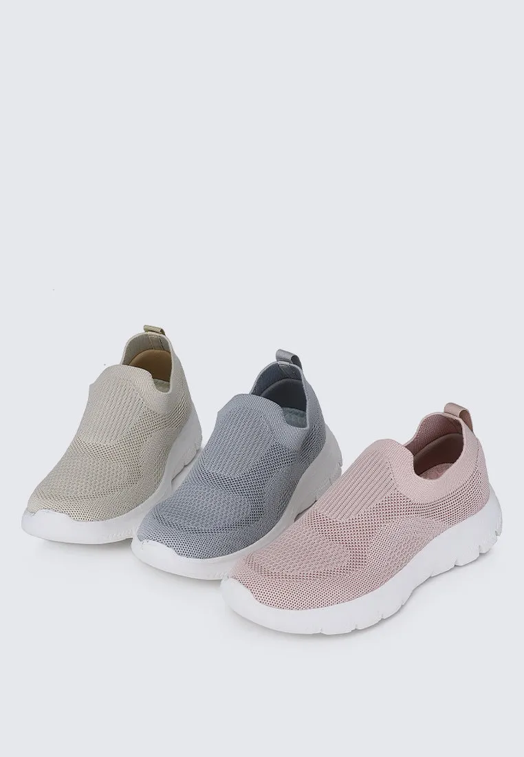WalkEase Comfy Sneakers In Pink