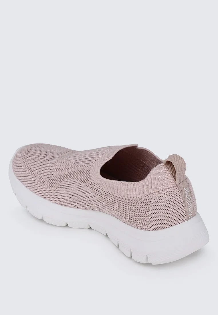 WalkEase Comfy Sneakers In Pink