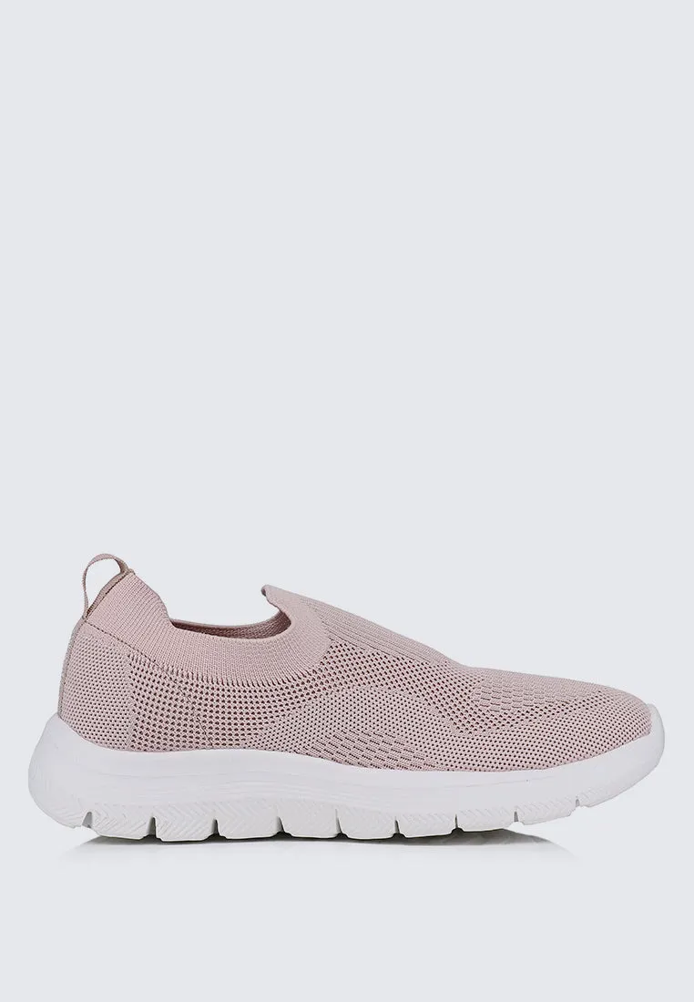 WalkEase Comfy Sneakers In Pink