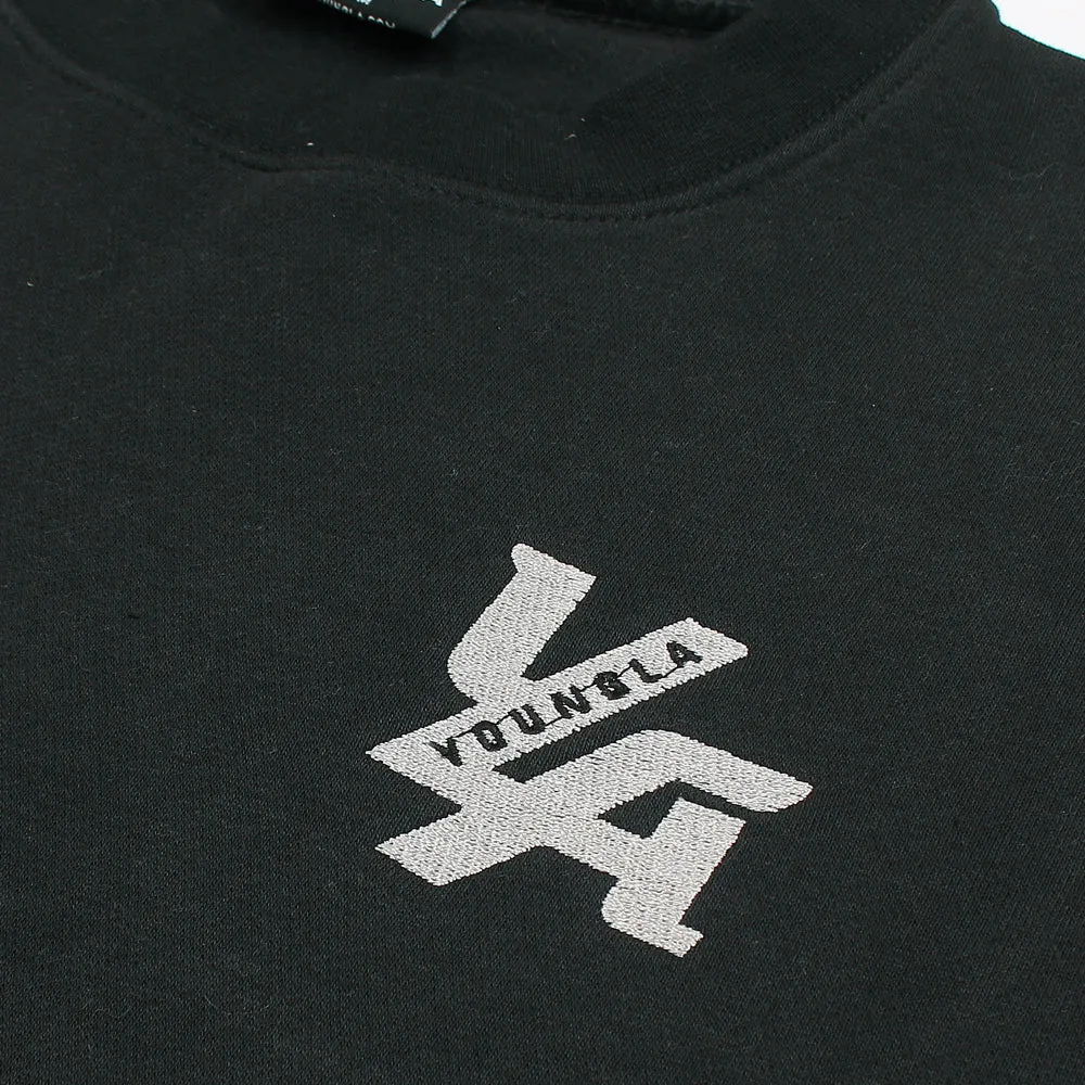 Young L.A Black Embroidered Sweatshirt